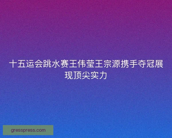 十五运会跳水赛王伟莹王宗源携手夺冠展现顶尖实力